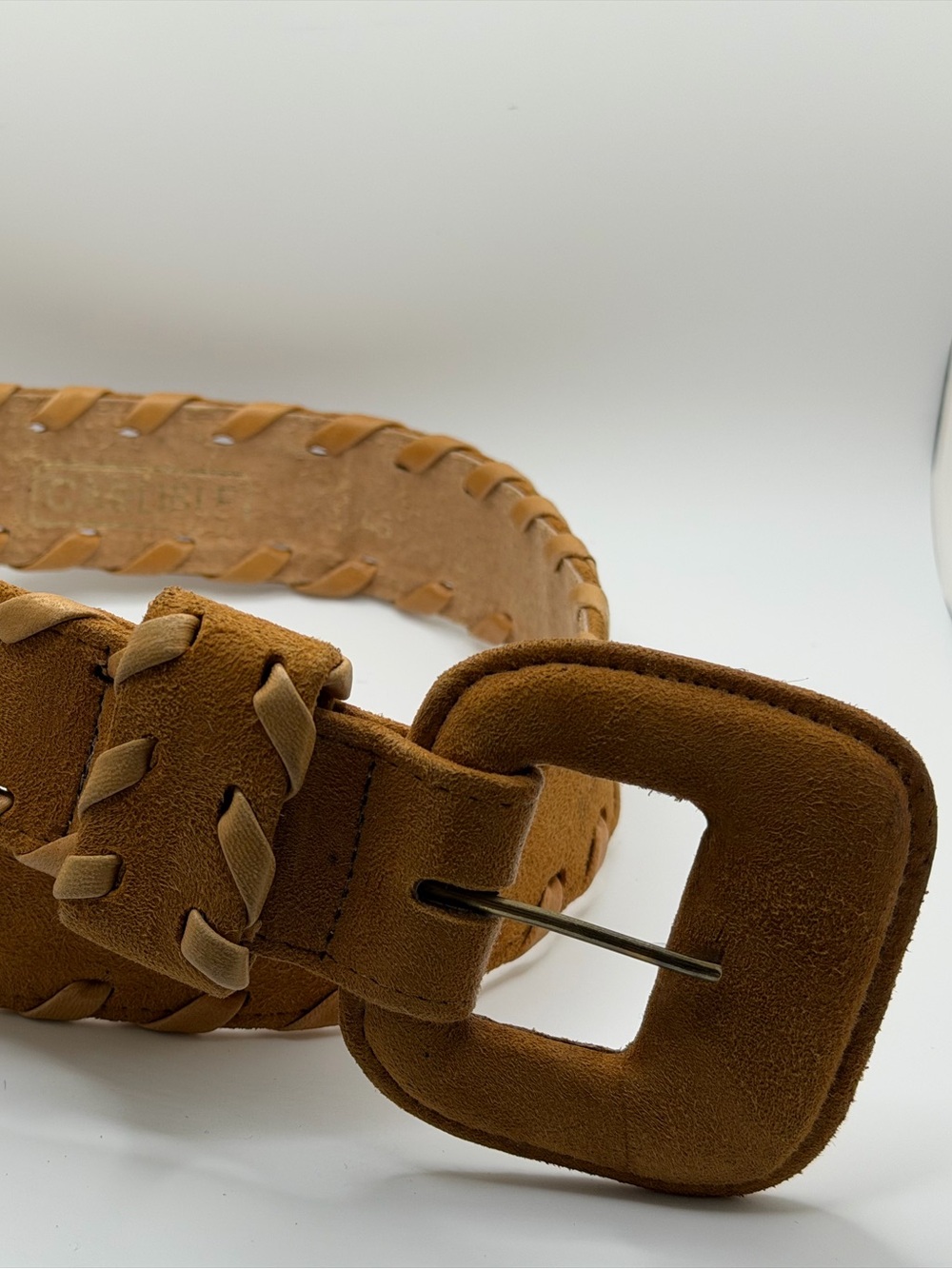 Suede Braided Tan Women’s Belt 46